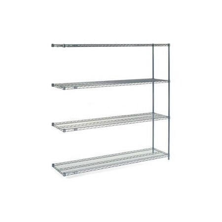 Global Equipment Nexelon    Wire Shelving Add-On, 30"W x 14"D x 74"H A14307N